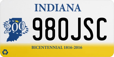 IN license plate 980JSC