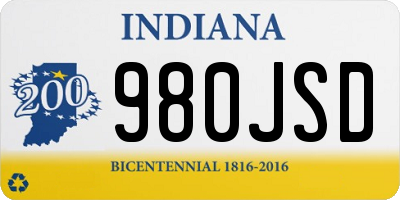IN license plate 980JSD