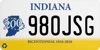 IN license plate 980JSG