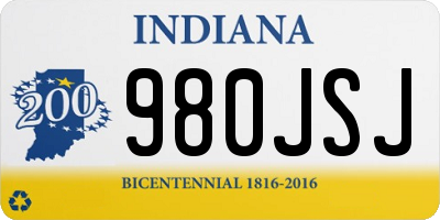 IN license plate 980JSJ