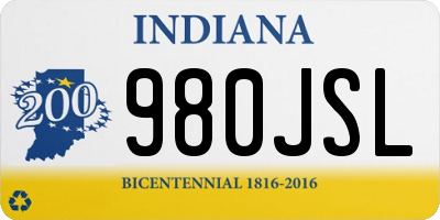 IN license plate 980JSL
