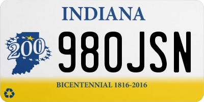 IN license plate 980JSN