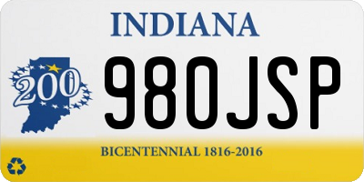IN license plate 980JSP