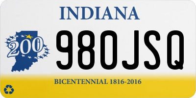 IN license plate 980JSQ