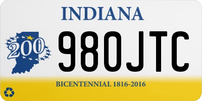 IN license plate 980JTC