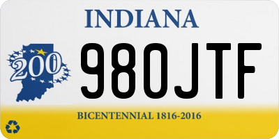 IN license plate 980JTF