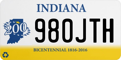 IN license plate 980JTH