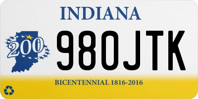 IN license plate 980JTK