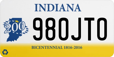 IN license plate 980JTO