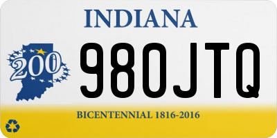 IN license plate 980JTQ