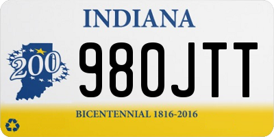 IN license plate 980JTT