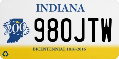 IN license plate 980JTW