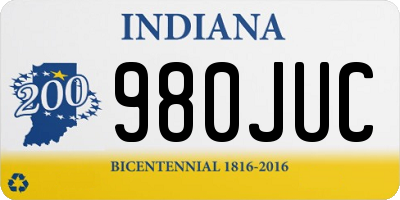 IN license plate 980JUC