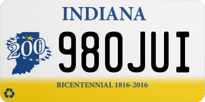 IN license plate 980JUI
