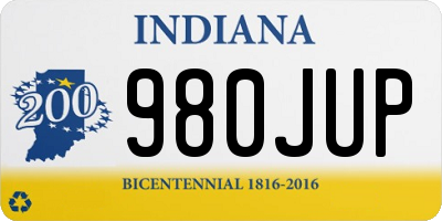 IN license plate 980JUP