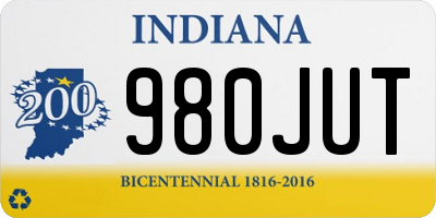 IN license plate 980JUT