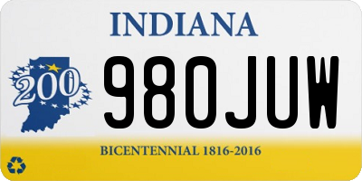 IN license plate 980JUW