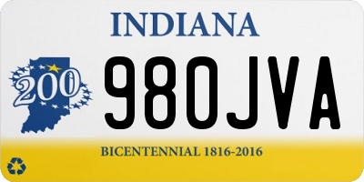 IN license plate 980JVA