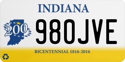 IN license plate 980JVE
