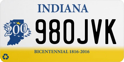 IN license plate 980JVK