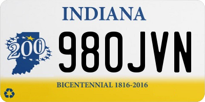 IN license plate 980JVN
