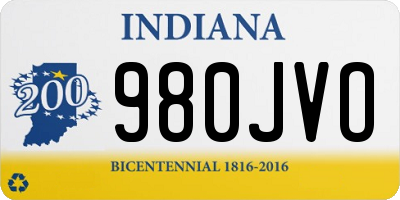 IN license plate 980JVO