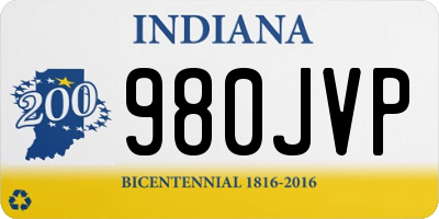 IN license plate 980JVP