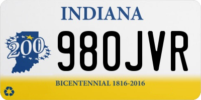 IN license plate 980JVR