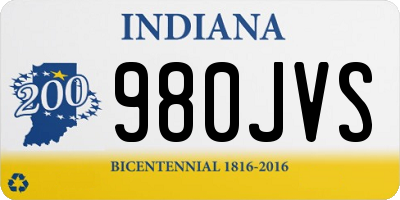 IN license plate 980JVS