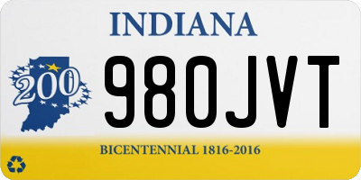 IN license plate 980JVT