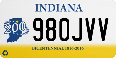 IN license plate 980JVV