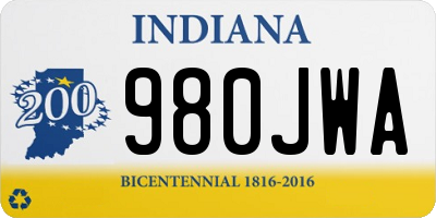 IN license plate 980JWA
