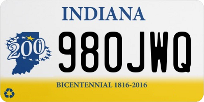 IN license plate 980JWQ