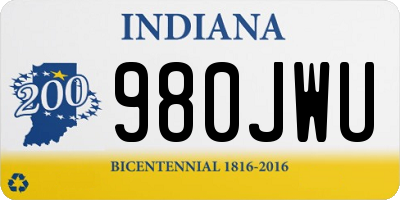 IN license plate 980JWU
