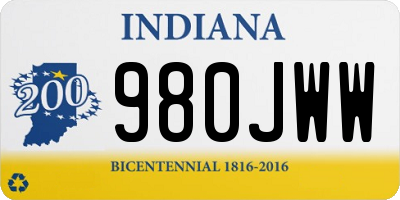 IN license plate 980JWW