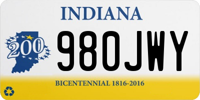 IN license plate 980JWY