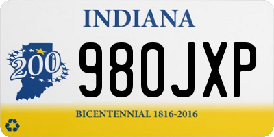 IN license plate 980JXP