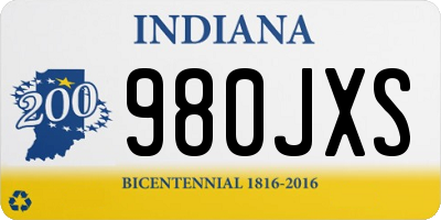 IN license plate 980JXS