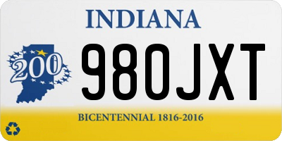 IN license plate 980JXT
