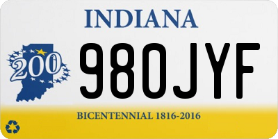 IN license plate 980JYF