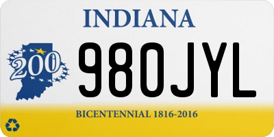 IN license plate 980JYL
