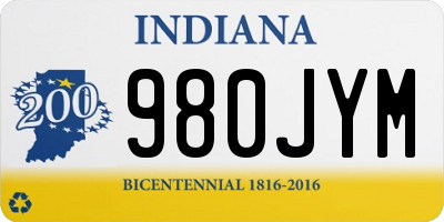 IN license plate 980JYM