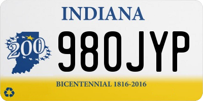 IN license plate 980JYP
