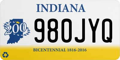 IN license plate 980JYQ
