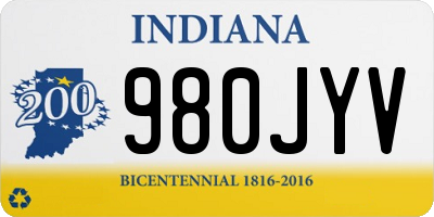 IN license plate 980JYV