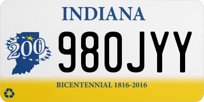 IN license plate 980JYY