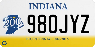 IN license plate 980JYZ