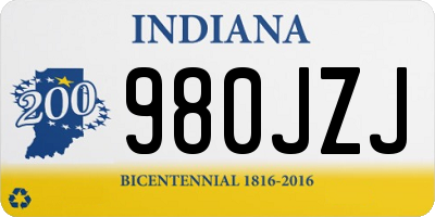 IN license plate 980JZJ