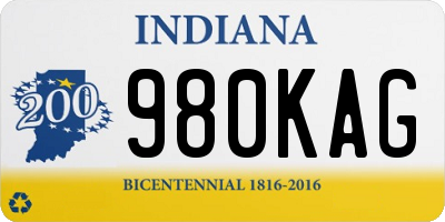 IN license plate 980KAG