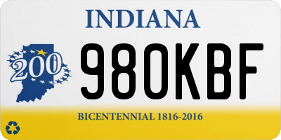 IN license plate 980KBF